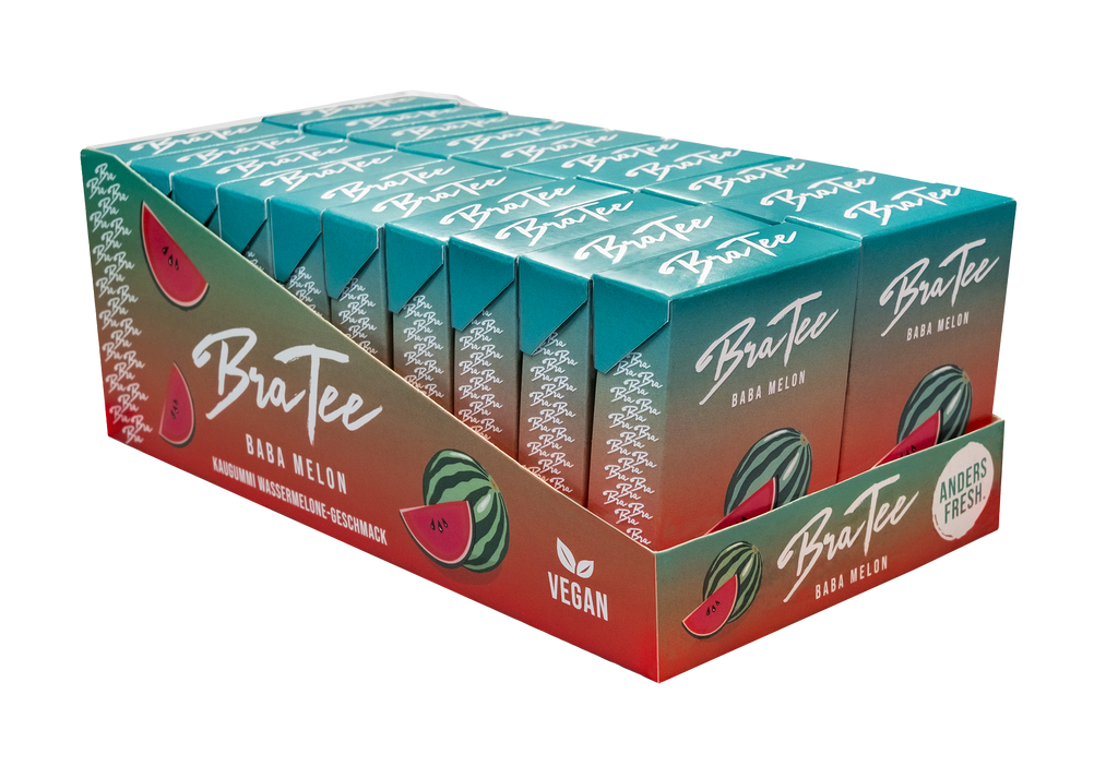 BraTee Kaugummi Baba Melon 20er-Pack