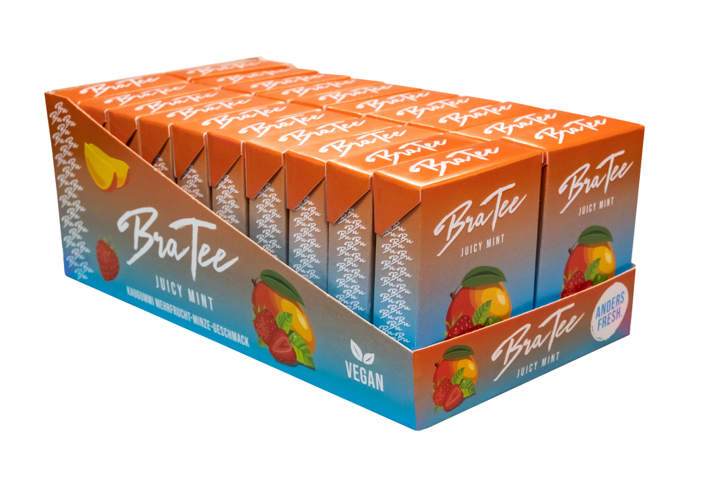 BraTee Kaugummi Juicy Mint 20er-Pack